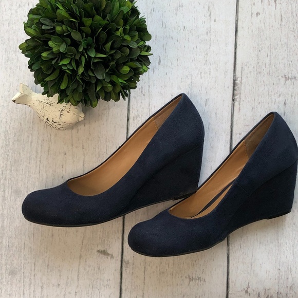 CL by Laundry Shoes - CL by Laundry Nima Wedge Pump Size 7 Navy